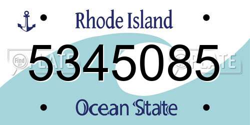 5345085 Rhode Island License Plate