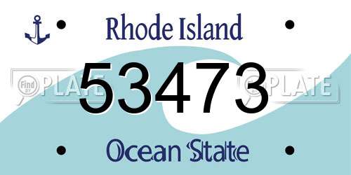 53473 Rhode Island License Plate