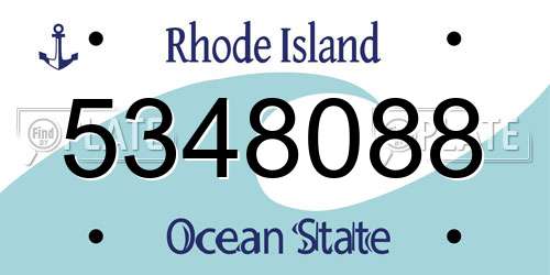 5348088 Rhode Island License Plate