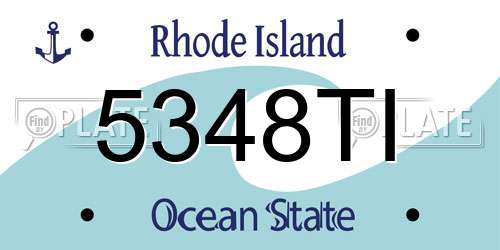 5348TI Rhode Island License Plate