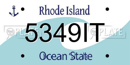 5349IT Rhode Island License Plate