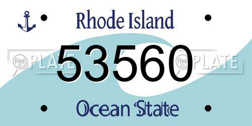 53560 Rhode Island License Plate