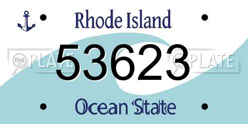 53623 Rhode Island License Plate