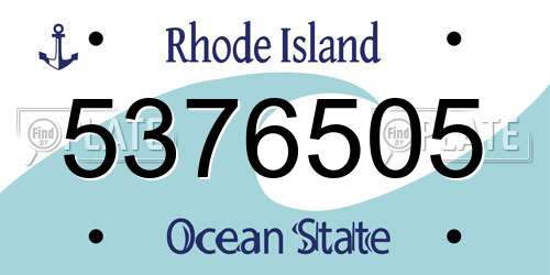 5376505 Rhode Island License Plate
