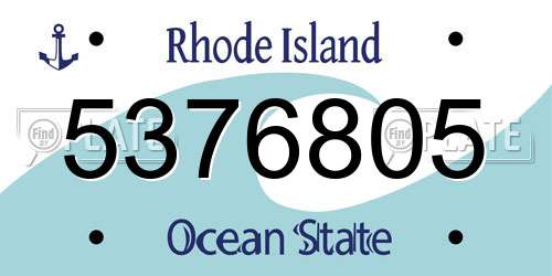 5376805 Rhode Island License Plate