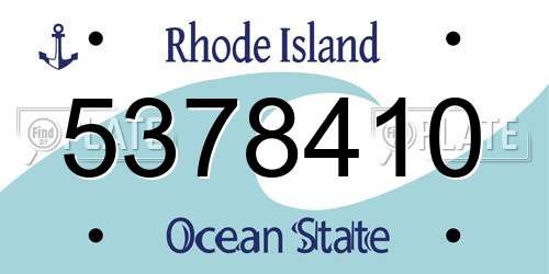 5378410 Rhode Island License Plate