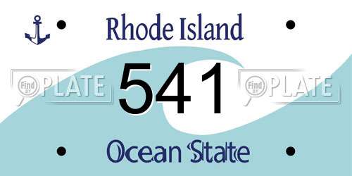 541 Rhode Island License Plate