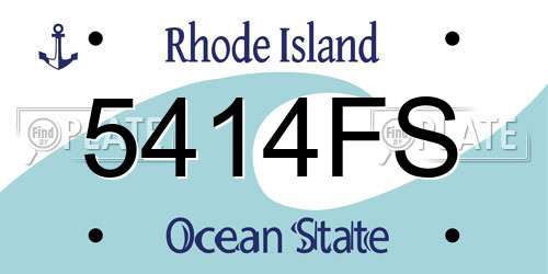 5414FS Rhode Island License Plate