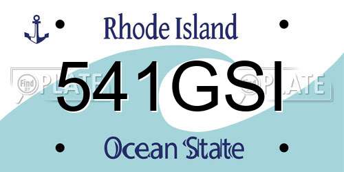 541GSI Rhode Island License Plate