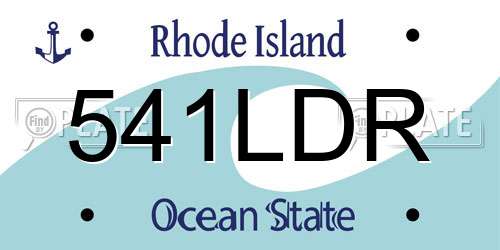 541LDR Rhode Island License Plate