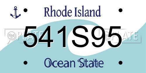 541S95 Rhode Island License Plate