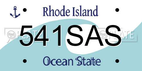 541SAS Rhode Island License Plate