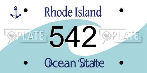 542 Rhode Island License Plate
