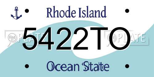 5422TO Rhode Island License Plate