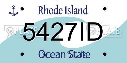 5427ID Rhode Island License Plate