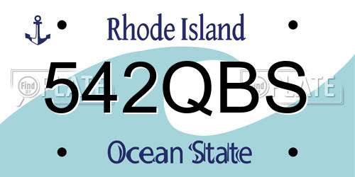 542QBS Rhode Island License Plate
