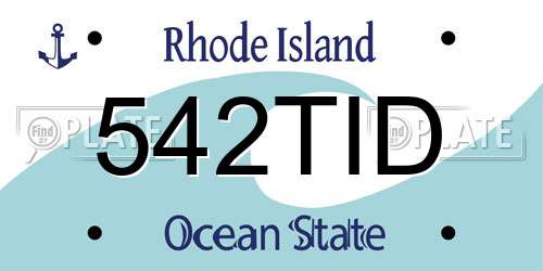 542TID Rhode Island License Plate