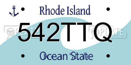 542TTQ Rhode Island License Plate