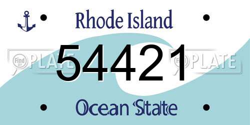 54421 Rhode Island License Plate