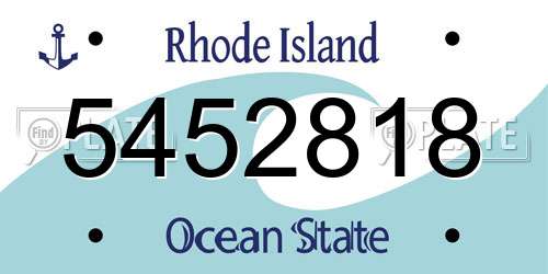 5452818 Rhode Island License Plate