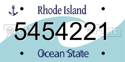 5454221 Rhode Island License Plate
