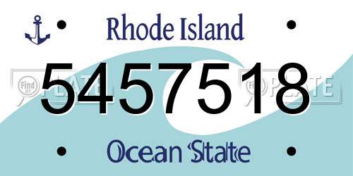 5457518 Rhode Island License Plate