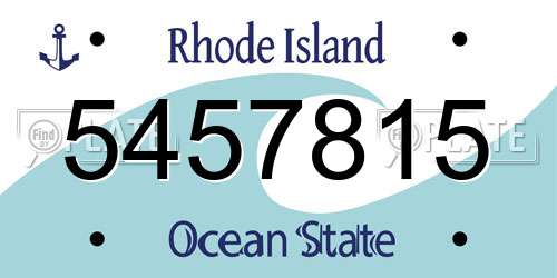 5457815 Rhode Island License Plate