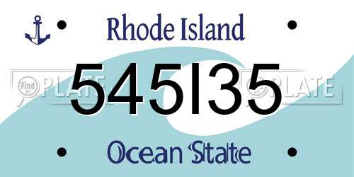 545I35 Rhode Island License Plate