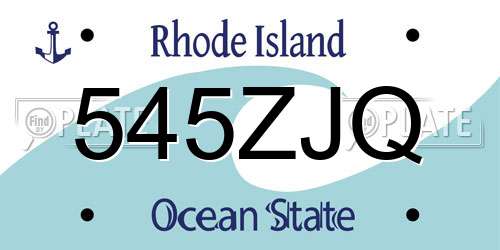 545ZJQ Rhode Island License Plate
