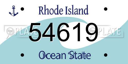 54619 Rhode Island License Plate