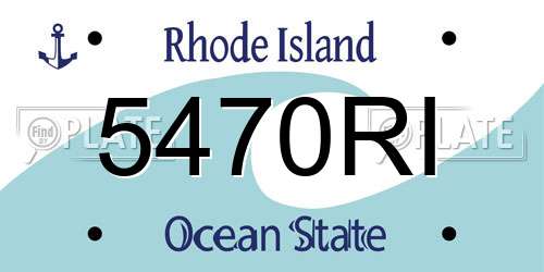 5470RI Rhode Island License Plate