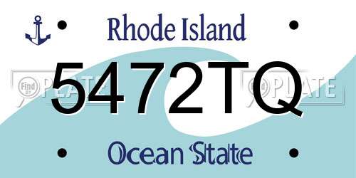 5472TQ Rhode Island License Plate