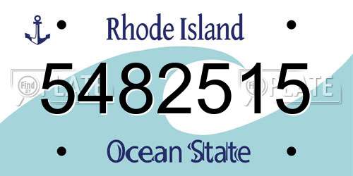 5482515 Rhode Island License Plate