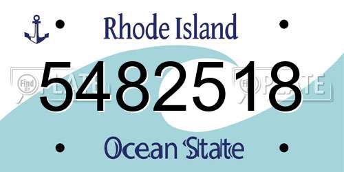 5482518 Rhode Island License Plate