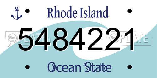 5484221 Rhode Island License Plate