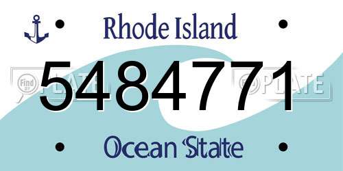 5484771 Rhode Island License Plate