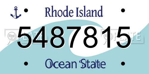5487815 Rhode Island License Plate