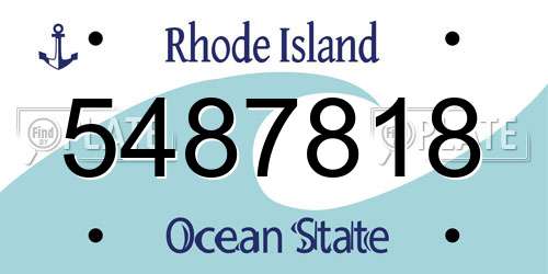 5487818 Rhode Island License Plate