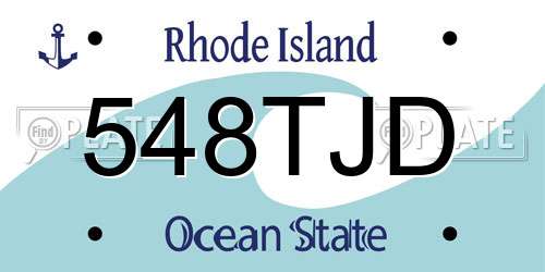 548TJD Rhode Island License Plate