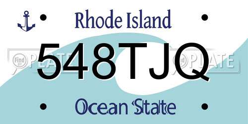 548TJQ Rhode Island License Plate