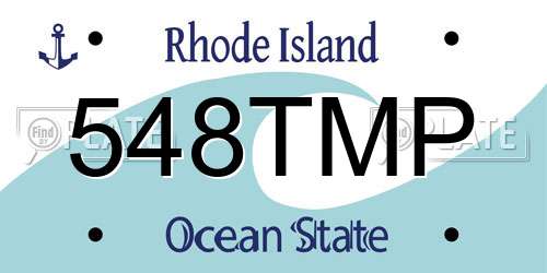 548TMP Rhode Island License Plate