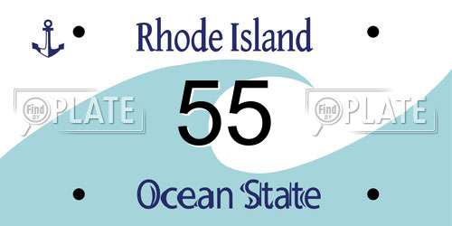55 Rhode Island License Plate