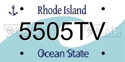5505TV Rhode Island License Plate