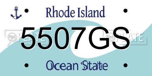 5507GS Rhode Island License Plate