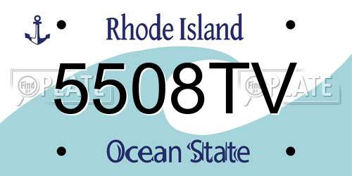 5508TV Rhode Island License Plate
