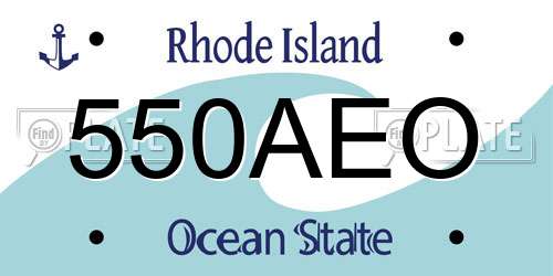 550AEO Rhode Island License Plate