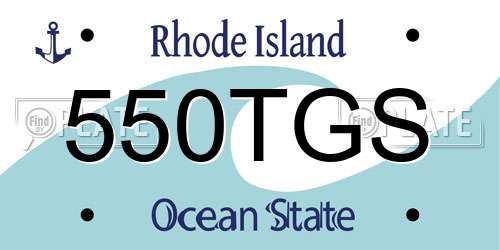 550TGS Rhode Island License Plate