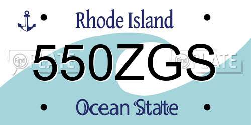 550ZGS Rhode Island License Plate