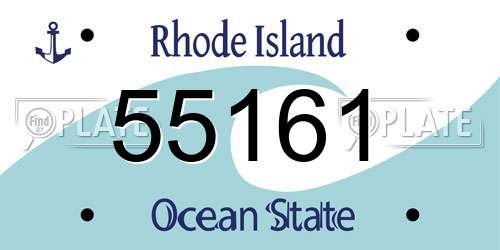 55161 Rhode Island License Plate