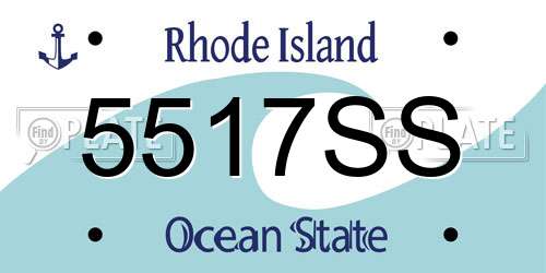 5517SS Rhode Island License Plate